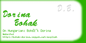 dorina bohak business card